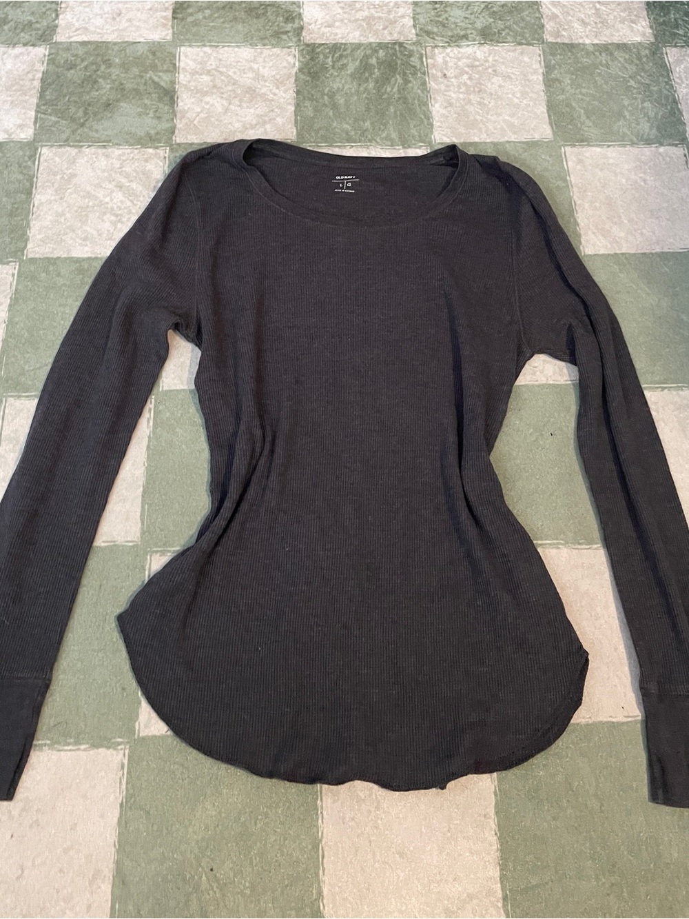 Women’s Dark Grey Long-Sleeve Top